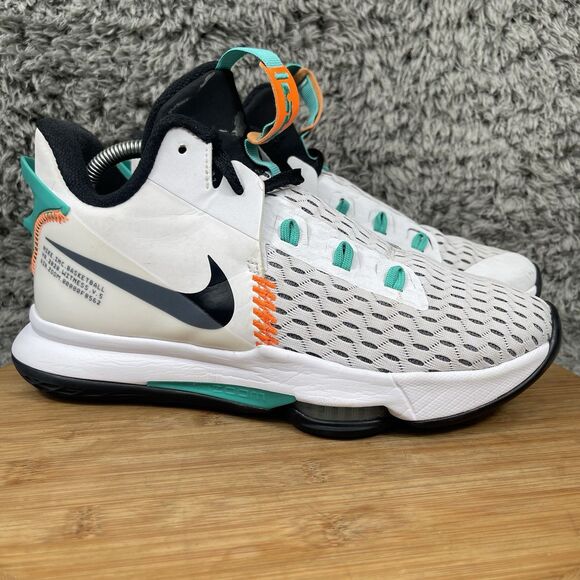 Nike LeBron Witness V5 White Clear Jade Basketball Shoes Men's 8.5 CQ9380-100 - Picture 1 of 10